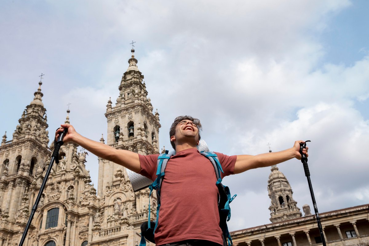 El final del Camino al abrazo de Obradoiro